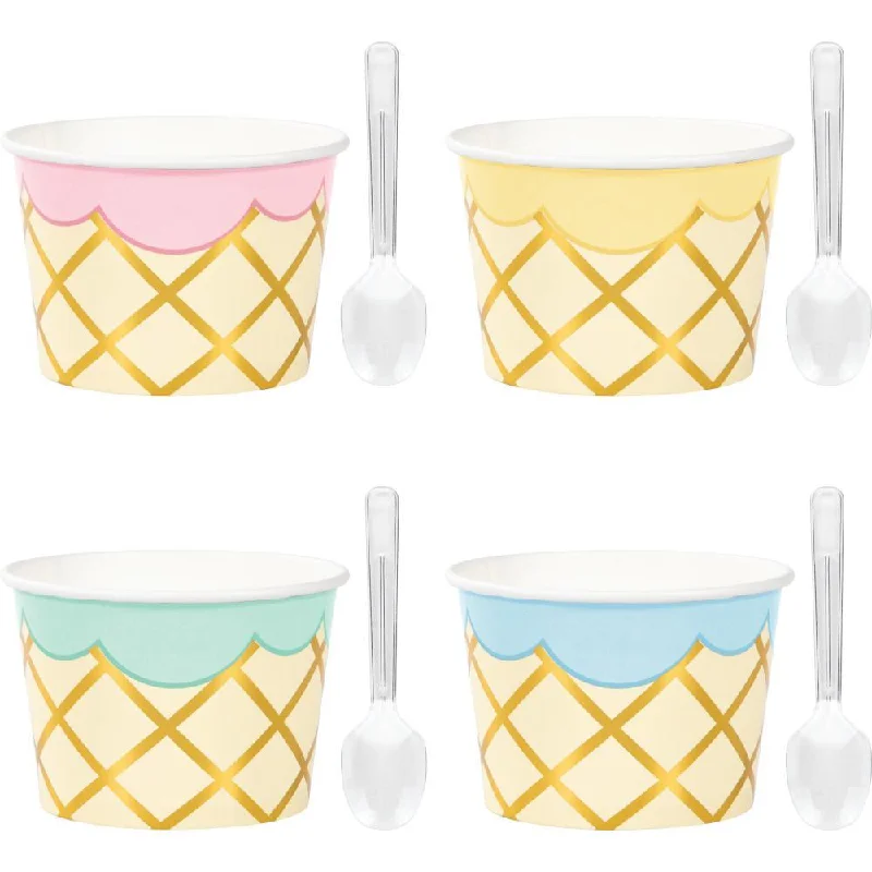 Ice Cream Party treat cups, 8 per package