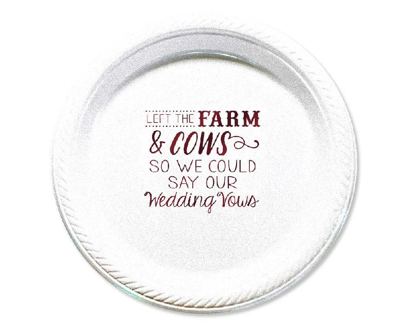 Country Wedding 7" Cake Plate Design #1682