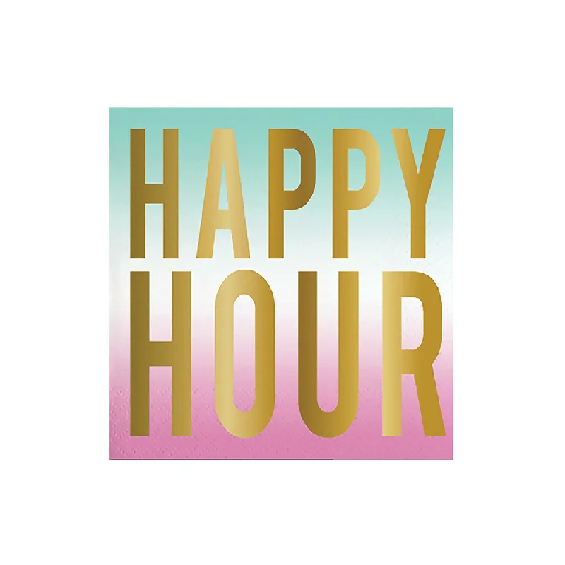 "Happy Hour" Cocktail Napkins