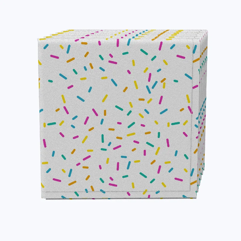 Sprinkles on White Cotton Napkins