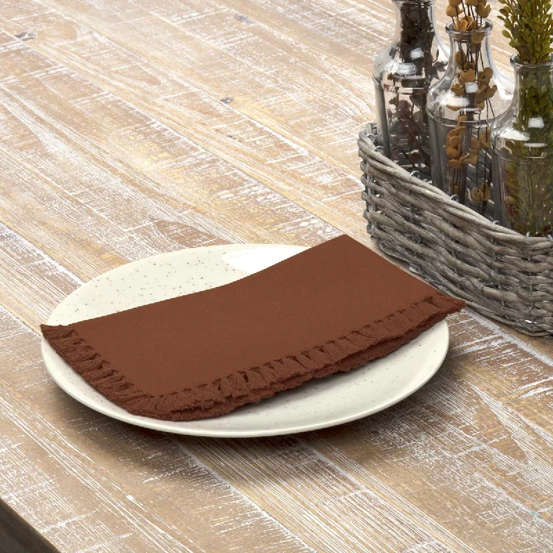 Cassidy Rust Napkin Set of 6 18x18 VHC Brands