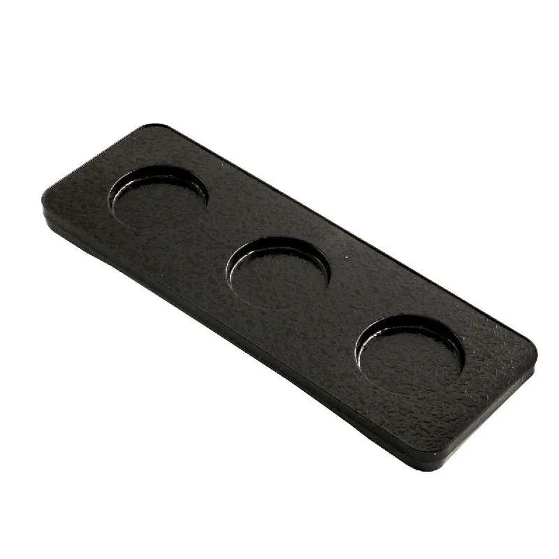 Black 3-Well Tasting Board 10.31" x 3.58"