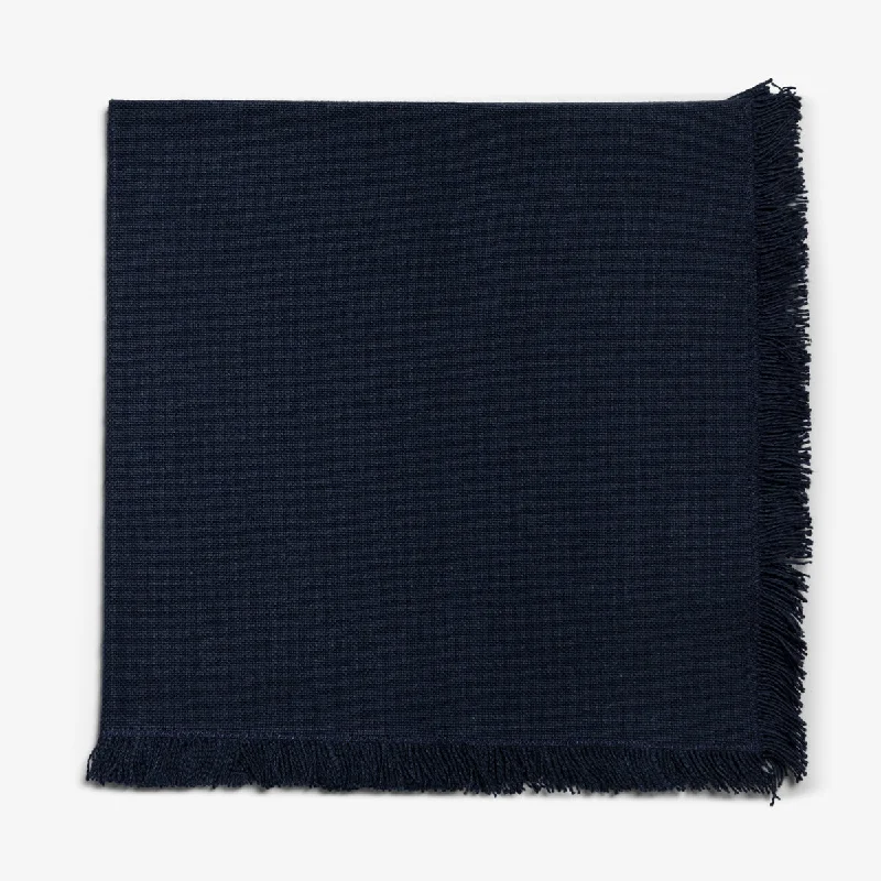 Fringed Napkin Navy Set Of Six