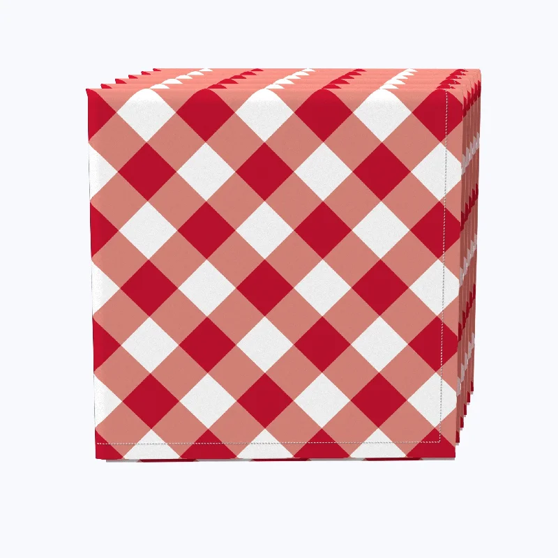 Red Gingham Check Napkins