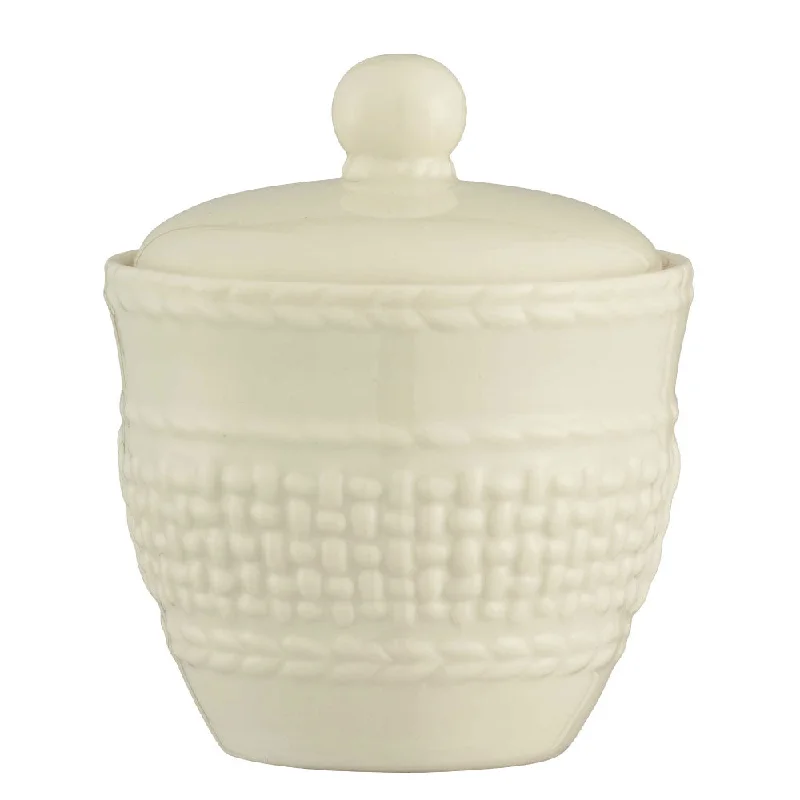 Belleek Classic Galway Weave Sugar Bowl