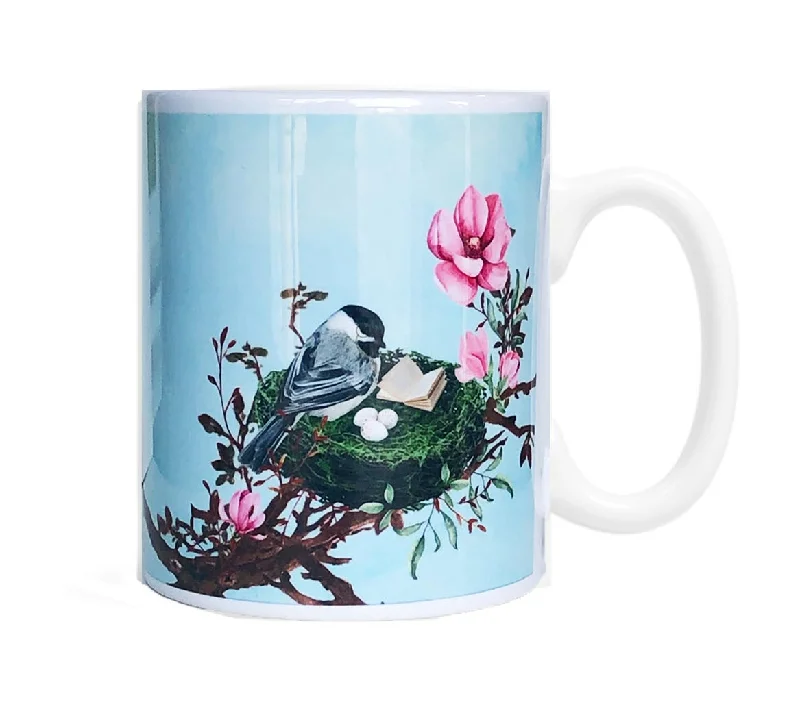 Bookish Chickadee 11oz Ceramic Birdie Tea/Coffee Mug