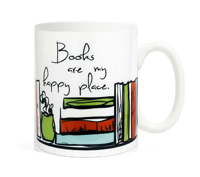 Books are my happy place 11 ounce Ceramic Mug