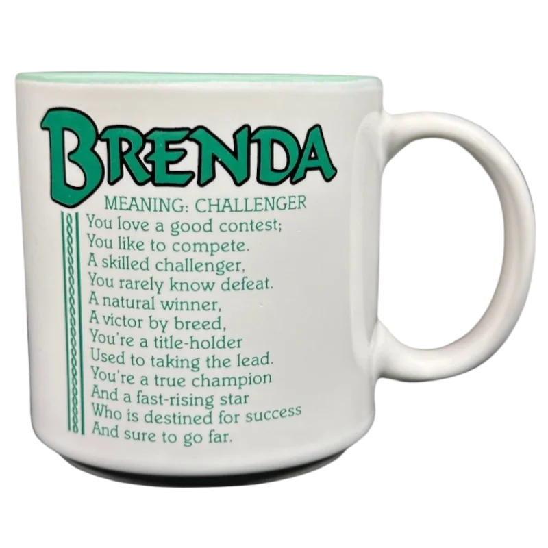 BRENDA Poetry Name Green Interior Mug Papel