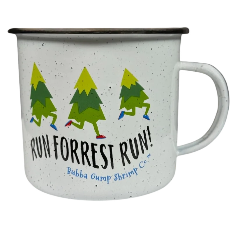 Bubba Gump Shrimp Co Run Forrest Run! Enamelware Metal Mug