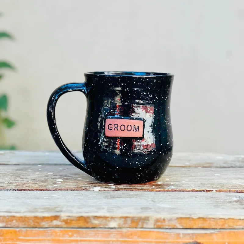 Groom Mug- Black Sprinkles