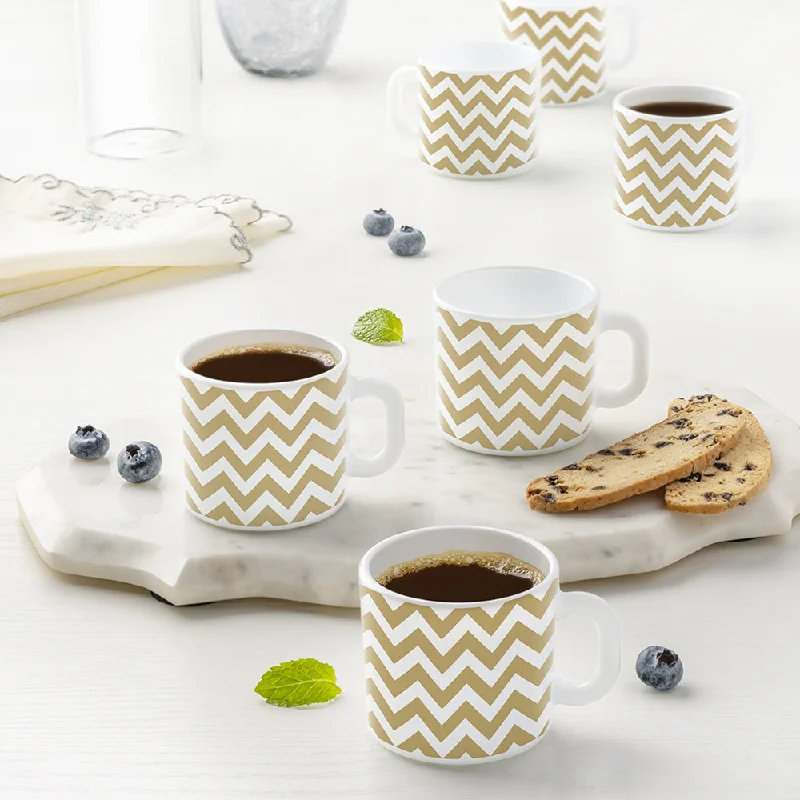 Larah by Borosil Gold Waves Mug Set