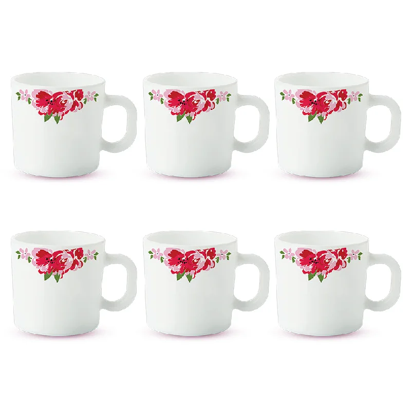 Larah By Borosil Rose Red Mug Set