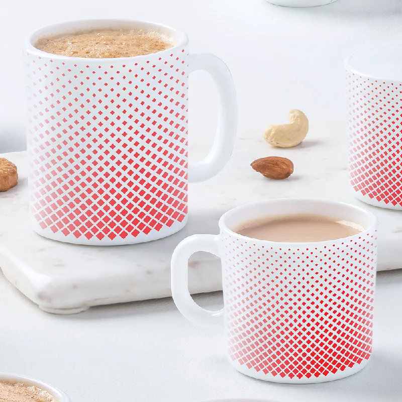 Larah by Borosil Ruby Pixel Mug Set