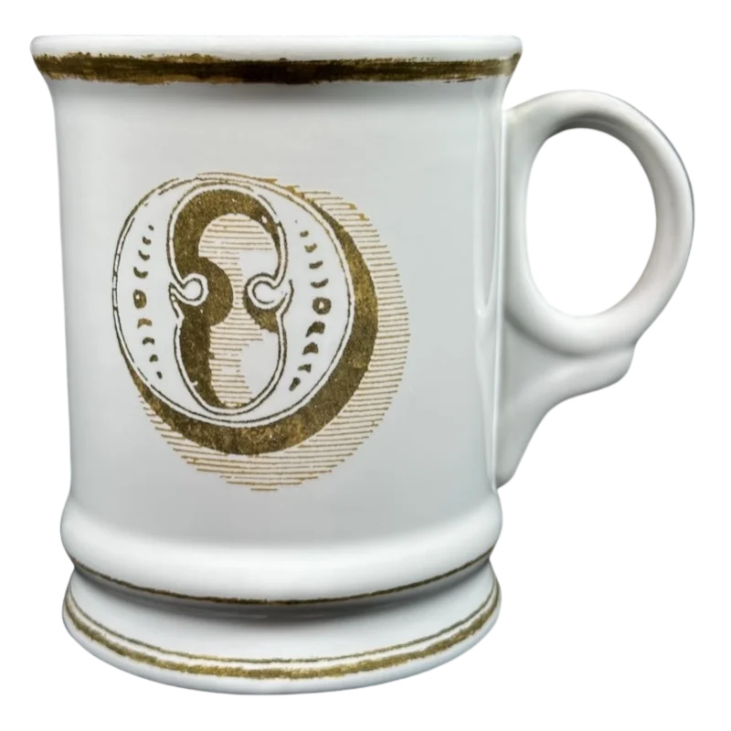 Letter "O" Gold Writing Monogram Initial Mug Williams Sonoma