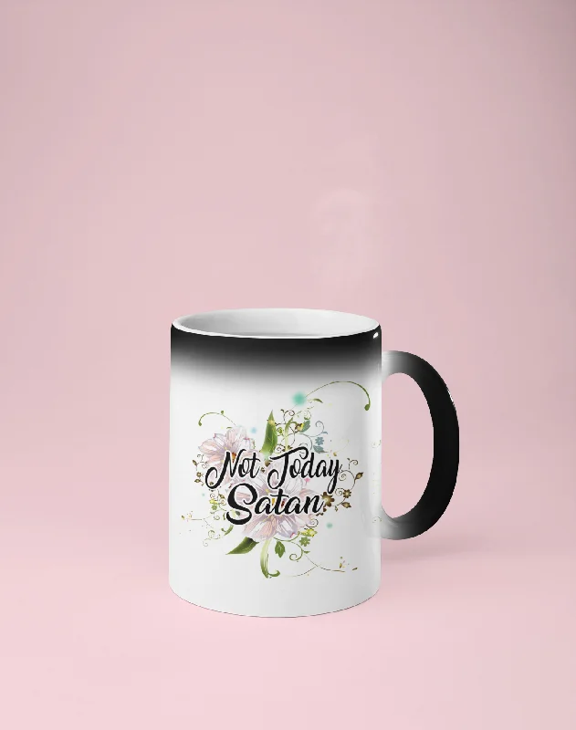 Not Today Satan - Color Changing Mug - Reveals Secret Message w/ Hot Water