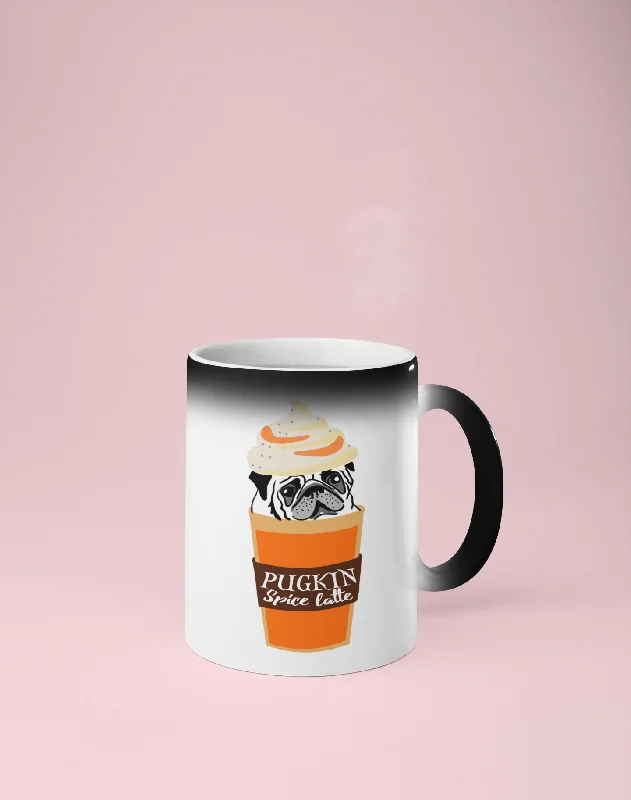 Pugkin Spice Latte - Color Changing Mug - Reveals Secret Message w/ Hot Water