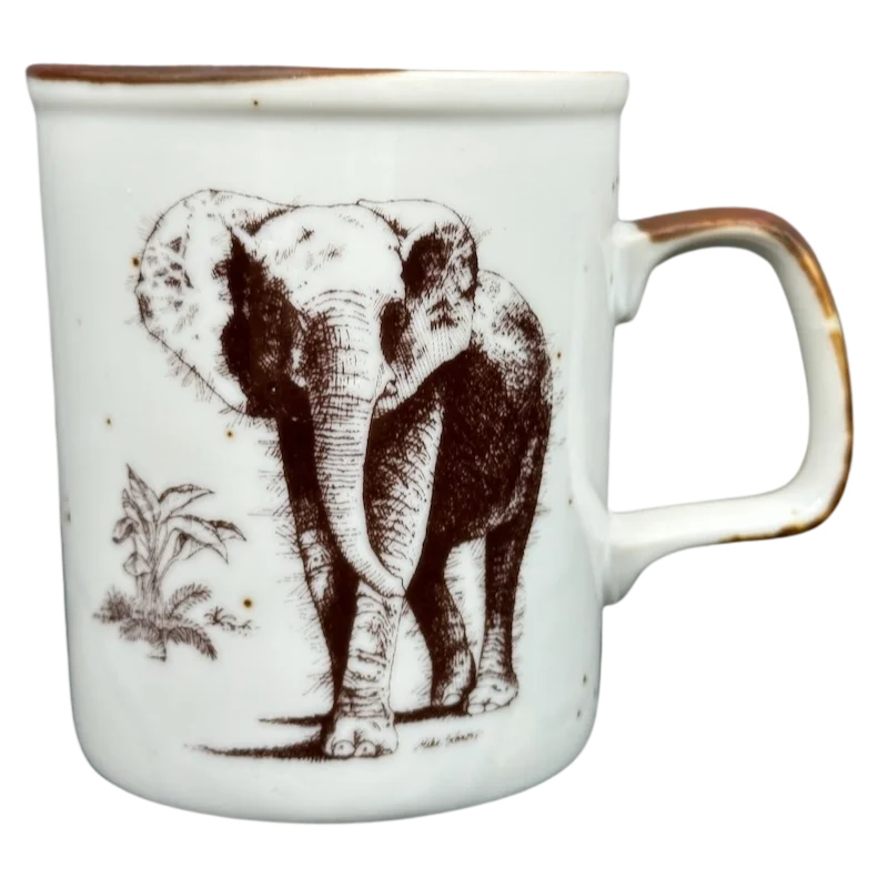 San Diego Zoo Wild Animal Park Elephant Speckled Mug Otagiri