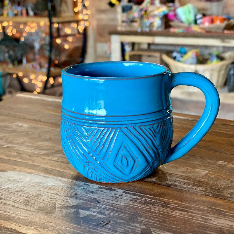 Short Taino Mug- Blue