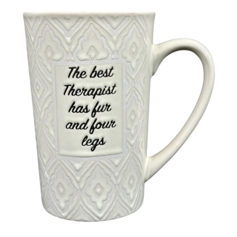 The Best Therapist Has Fur And Four Legs Etched Geometric Pattern Tall Mug Spectrum Designz