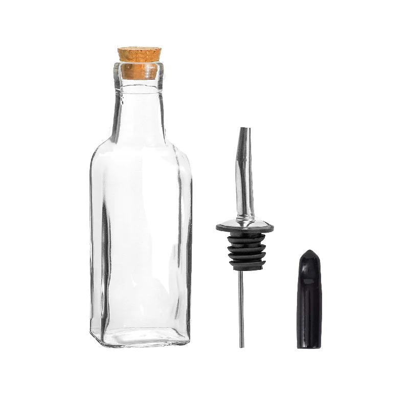 170ml Glass Olive Oil Pourer Bottle with Cork Lid - By Argon Tableware