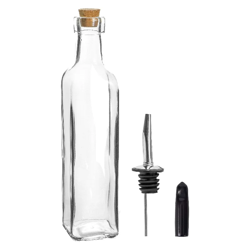 250ml Glass Olive Oil Pourer Bottle with Cork Lid - By Argon Tableware