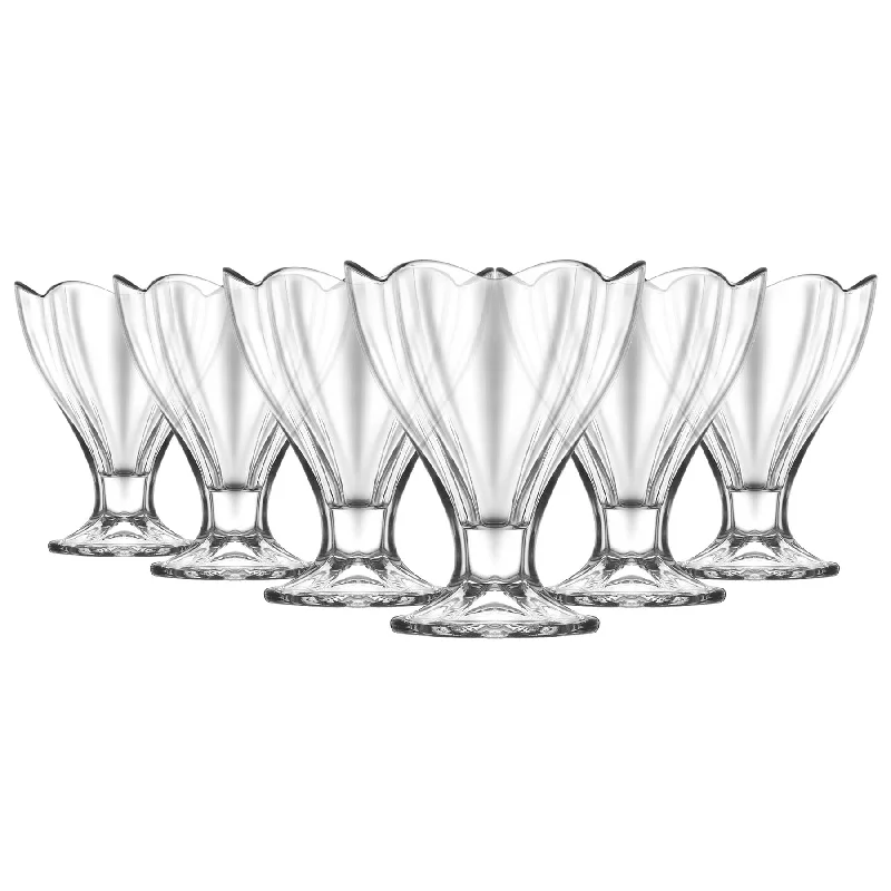 250ml Lily Glass Ice Cream Bowls - Pack of Six - By LAV