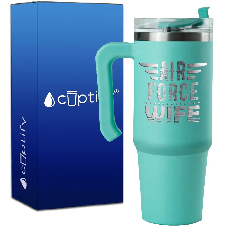 Air Force Wife on 30oz Travel Mug