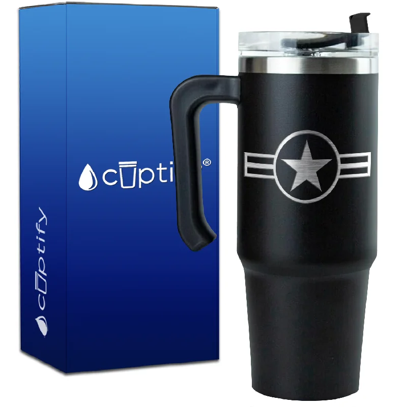 Personalized Retro US Air Force on 30oz Travel Mug