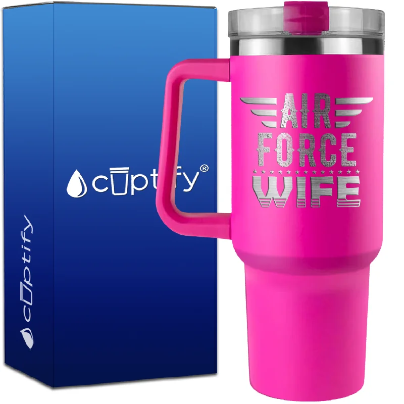 Air Force Wife on 40oz Traveler Mug