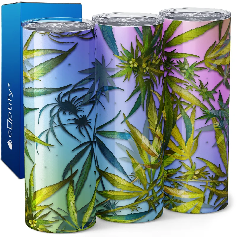 Cannabis Weed Pastel 20oz Skinny Tumbler