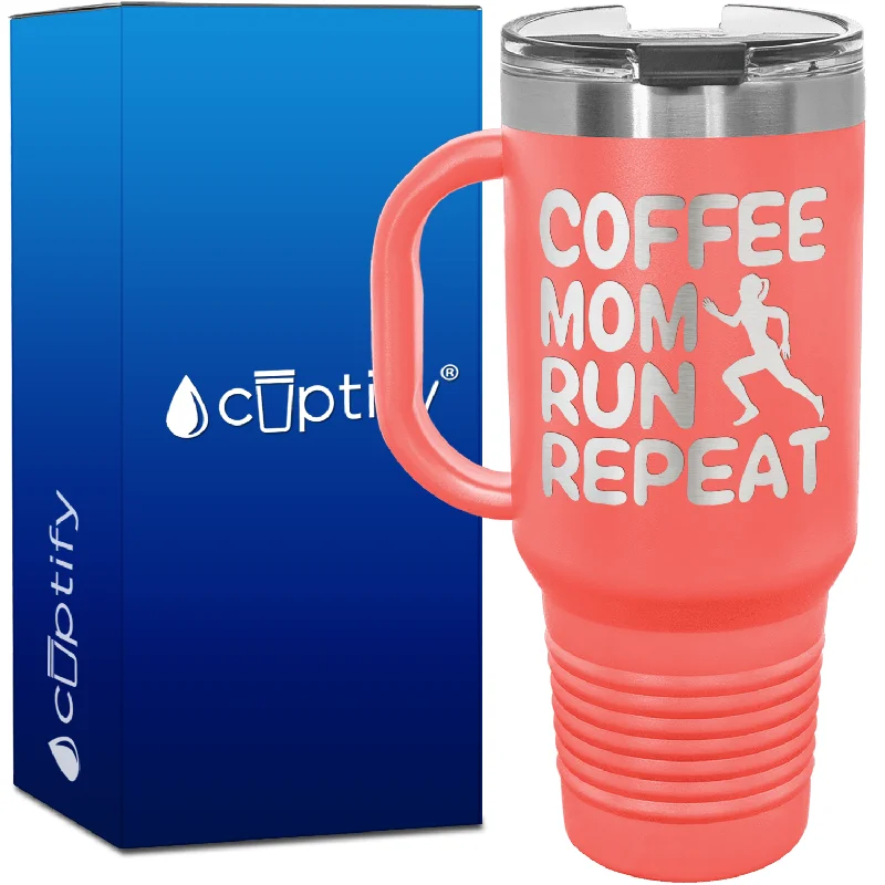 Coffee Mom Run Repeat 40oz Running Travel Mug