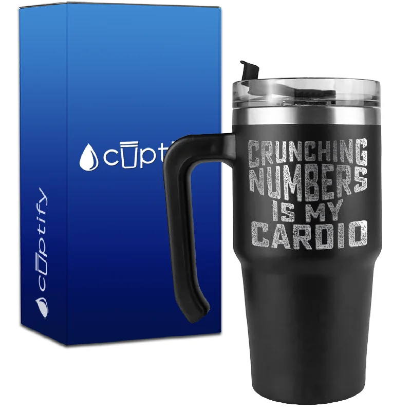 Crunching Numbers is my Cardio on 20oz Accountant Travel Mug