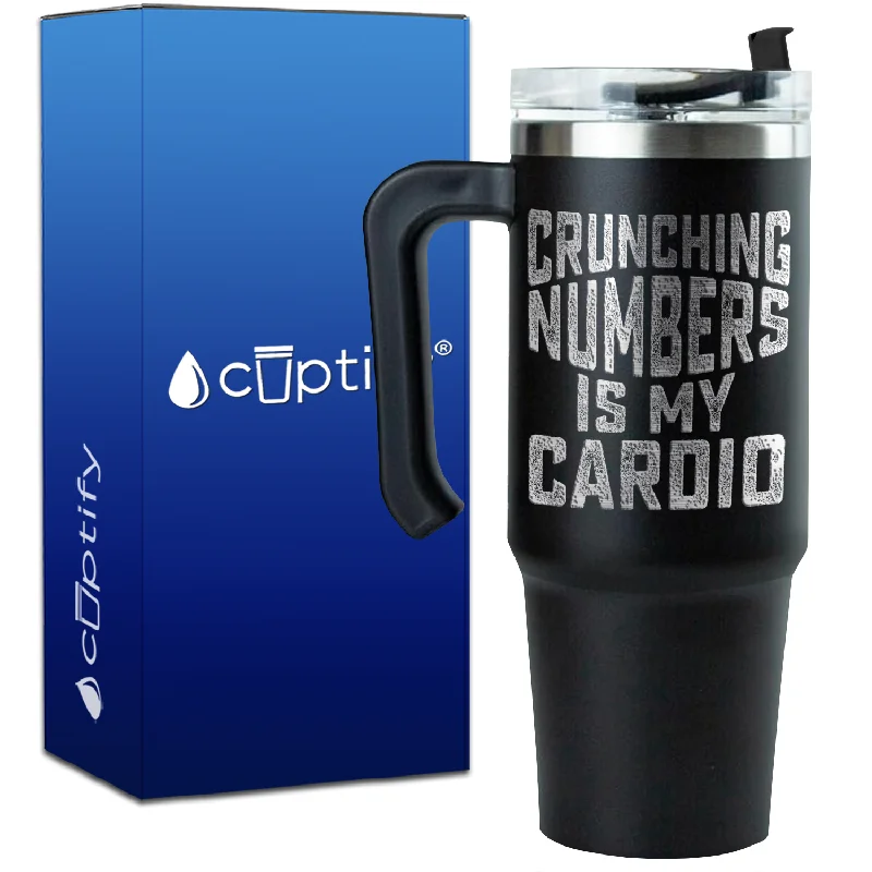 Crunching Numbers is my Cardio on 30oz Accountant Travel Mug