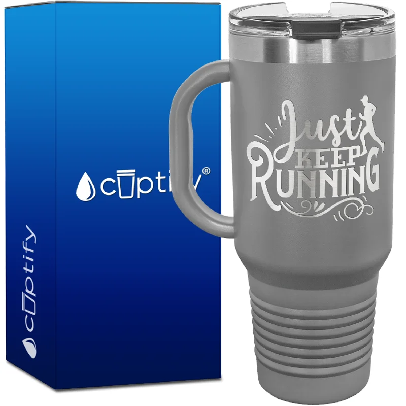 Just Keep Running with Silhouette 40oz Running Travel Mug