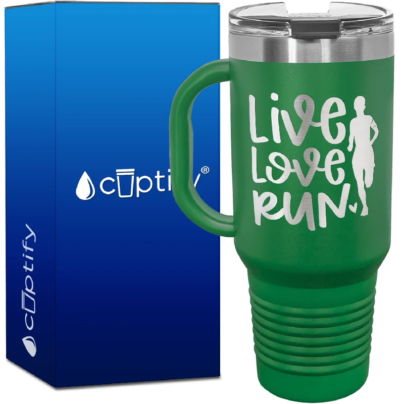 Live Love Run with Silhouette 40oz Running Travel Mug