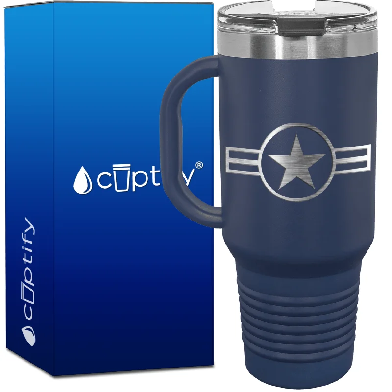 Personalized Retro US Air Force 40oz Travel Mug