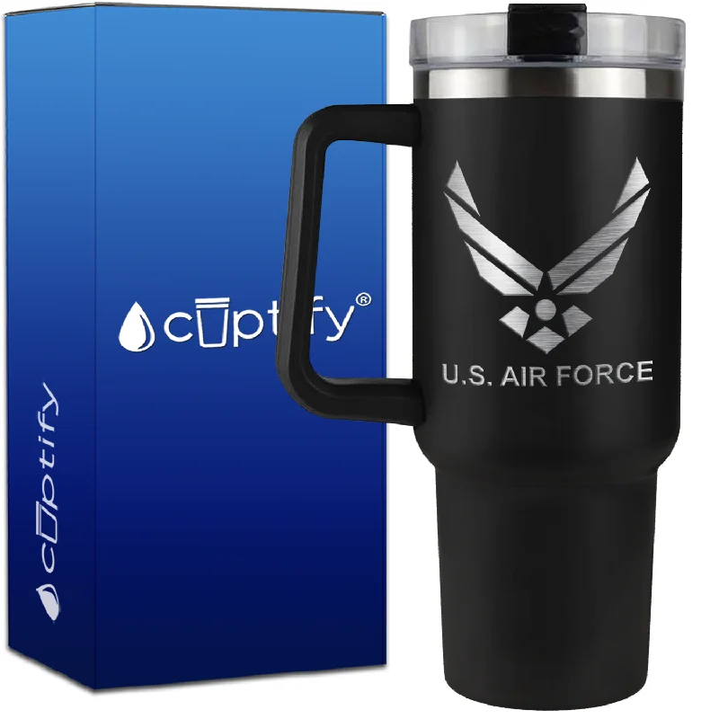 Personalized US Air Force on 40oz Traveler Mug