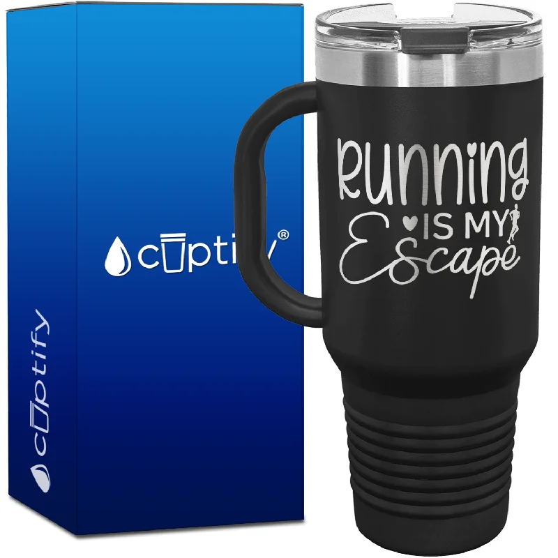 Running is my Escape 40oz Running Travel Mug